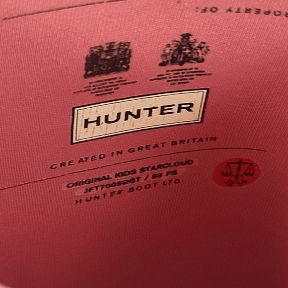 Hunter Light Pink Shimmer Tall Rain Boots Girls 3 - Picture 13 of 13